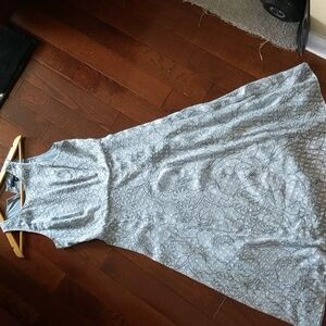 Banana Republic Midi Flowy A-line Grey Dress Sz4
